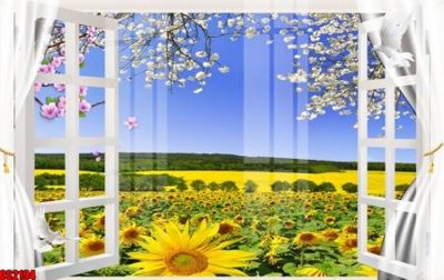 File gốc File tranh gốc cửa sổ 3D CS2194 (trang trí) cho phòng khách