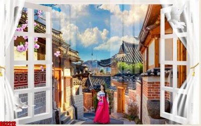 File gốc in tráng gương File tranh gốc cửa sổ 3D CS2212 chi tiết