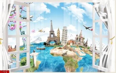 File gốc File tranh gốc cửa sổ 3D CS2218 (in mica) làm bảng hiệu