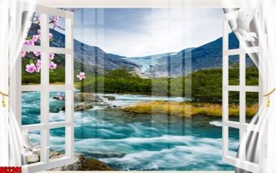 File gốc in mica File tranh gốc cửa sổ 3D CS2241 chất lượng