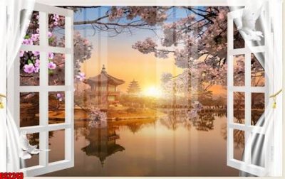 Tải file PSD File tranh gốc cửa sổ 3D CS2243 (nguyên layer) để in