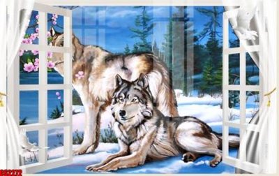 File in mica File tranh gốc cửa sổ 3D CS2272 (bản gốc) làm vách ngăn