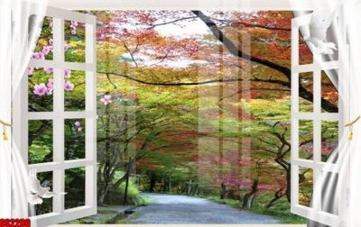 File tranh File tranh gốc cửa sổ 3D CS2296 (bản gốc) treo tường