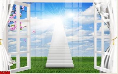 File in mica File tranh gốc cửa sổ 3D CS2306 (ảnh gốc) đẹp