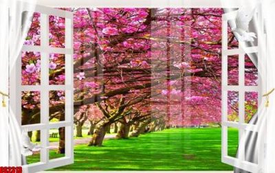 File PSD File tranh gốc cửa sổ 3D CS2313 (chất lượng in ấn)