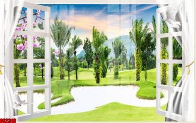 File in mica File tranh gốc cửa sổ 3D CS2316 (bản gốc) làm vách ngăn