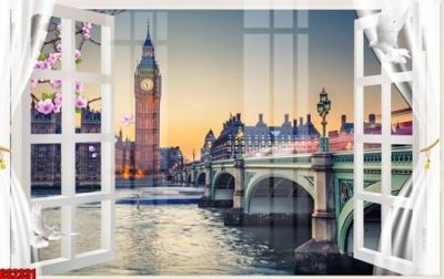 File tranh File tranh gốc cửa sổ 3D CS2331 (gốc) chủ đề động vật