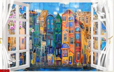 File gốc File tranh gốc cửa sổ 3D CS2343 (in mica) làm bảng hiệu