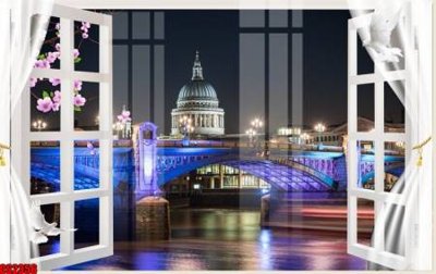 Tải file PSD File tranh gốc cửa sổ 3D CS2356 (nguyên layer) để in