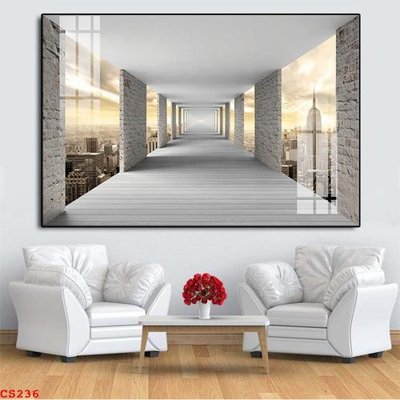 File tranh in tráng gương File gốc cửa sổ 3D CS236 (siêu nét)