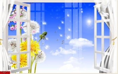 File gốc in ấn File tranh gốc cửa sổ 3D CS2369 chất lượng vượt trội