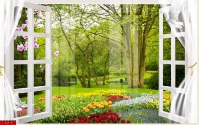 File tranh File tranh gốc cửa sổ 3D CS2375 (bản gốc) treo tường