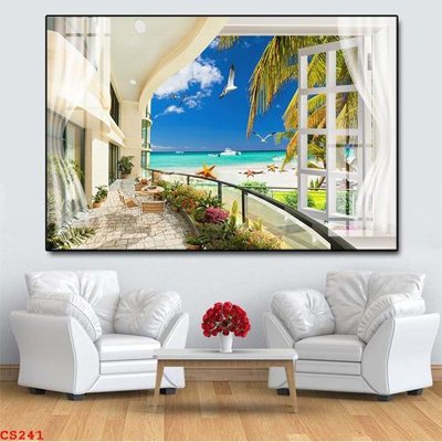 File tranh ảnh gốc File gốc cửa sổ 3D CS241 dùng cho in khổ lớn