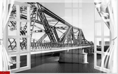 Download file gốc File tranh gốc cửa sổ 3D CS2460 (in lụa) cao cấp