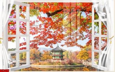 File in ấn File tranh gốc cửa sổ 3D CS2467 (bản gốc) cao cấp