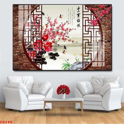 File gốc File gốc cửa sổ 3D CS248 (in lụa) hoa văn cổ điển