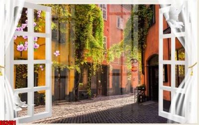 File tranh File tranh gốc cửa sổ 3D CS2491 (file gốc) chủ đề phong thủy