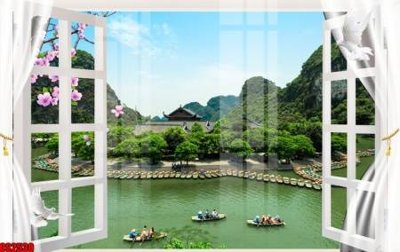 File ảnh File tranh gốc cửa sổ 3D CS2530 (gốc) in decal dán tường