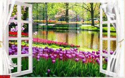 File gốc File tranh gốc cửa sổ 3D CS2537 (in tráng gương) ốp tường