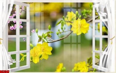 File PSD File tranh gốc cửa sổ 3D CS2547 (bản gốc) cho nhà in