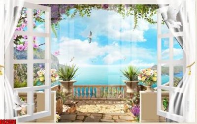 Tải file gốc File tranh gốc cửa sổ 3D CS2551 (bản PSD) đầy đủ layer