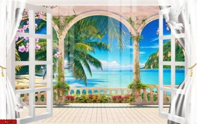 File tranh ảnh gốc File tranh gốc cửa sổ 3D CS2553 dùng cho in khổ lớn