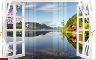 File tranh File tranh gốc cửa sổ 3D CS2555 (ảnh gốc) độ nét vượt trội