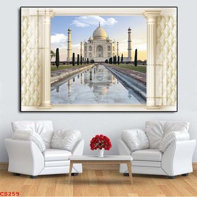 File tranh File gốc cửa sổ 3D CS259 (bản gốc) treo quán cafe