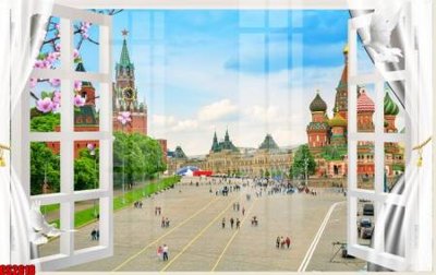 Download file gốc File tranh gốc cửa sổ 3D CS2618 (in lụa) hoa lá