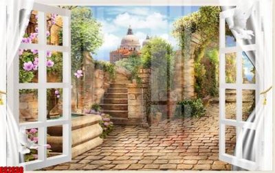 File gốc File tranh gốc cửa sổ 3D CS2636 (in tráng gương) nghệ thuật