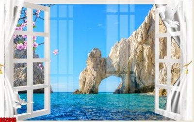 File in trần File tranh gốc cửa sổ 3D CS2645 (file gốc) xuyên sáng