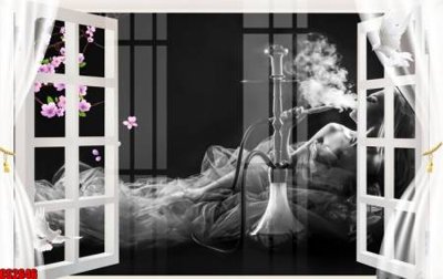 File gốc File tranh gốc cửa sổ 3D CS2646 (trang trí) phòng làm việc