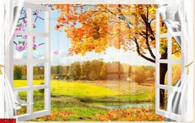 File gốc File tranh gốc cửa sổ 3D CS2661 (in tráng gương) ốp tường