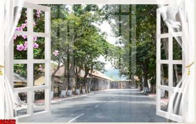 Download file File tranh gốc cửa sổ 3D CS2672 (gốc) in mica bàn thờ