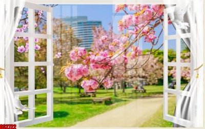 File tranh in trần File tranh gốc cửa sổ 3D CS2722 (ảnh gốc siêu nét)