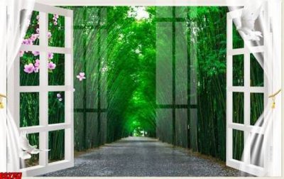 File gốc File tranh gốc cửa sổ 3D CS2757 (in lụa) tranh thuận buồm