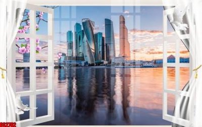 File in ấn File tranh gốc cửa sổ 3D CS2762 (bản gốc) cao cấp