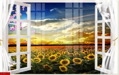 File gốc File tranh gốc cửa sổ 3D CS2800 (in tráng gương) ốp tường