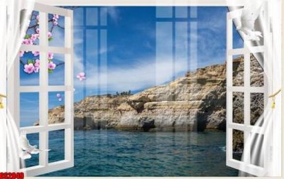 File tranh File tranh gốc cửa sổ 3D CS2849 (bản gốc) in canvas