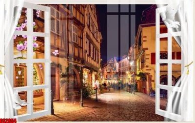 File PSD File tranh gốc cửa sổ 3D CS2854 (nguyên bản) cho thiết kế