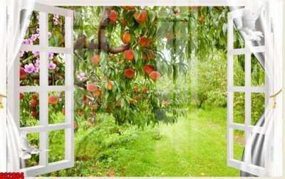 File tranh File tranh gốc cửa sổ 3D CS2884 (bản gốc) in lụa dán tường