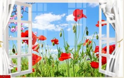 File tranh File tranh gốc cửa sổ 3D CS2886 (bản gốc) in lụa 3D