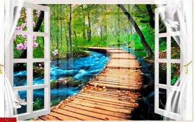 File gốc File tranh gốc cửa sổ 3D CS2895 (trang trí) phòng ngủ