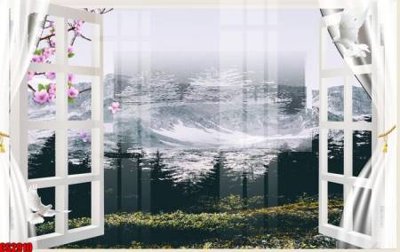 File tranh trang trí File tranh gốc cửa sổ 3D CS2910 (tải file gốc)