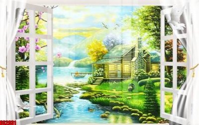 File gốc File tranh gốc cửa sổ 3D CS2931 (in mica) làm quà tặng