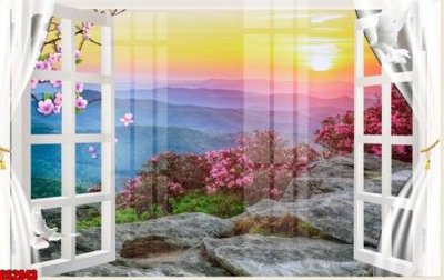 File gốc File tranh gốc cửa sổ 3D CS2943 (in mica) làm bảng hiệu