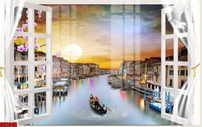 File gốc File tranh gốc cửa sổ 3D CS2948 (dành cho trang trí nội thất)