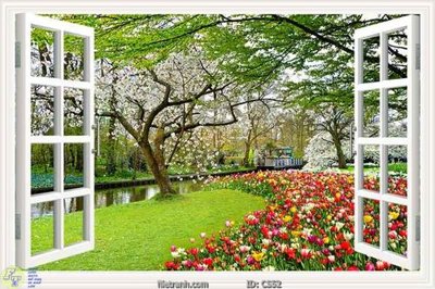 Ảnh gốc File gốc cửa sổ 3D CS52 (nét căng) in mica