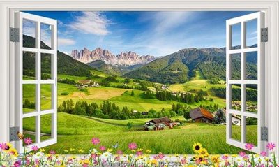 File tranh File gốc cửa sổ 3D CS93 (bản gốc) in lụa 5D