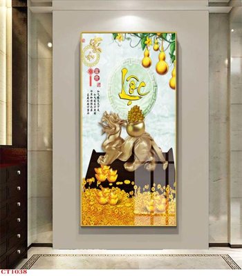 File in trần File tranh cây tiền tài lộc CT1038 (file gốc) chủ đề vũ trụ